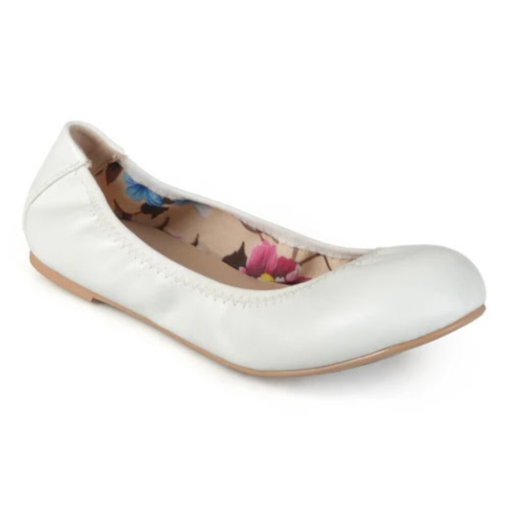 Women's Journee Collection Lindy2 Ballet Flat White Faux Leather